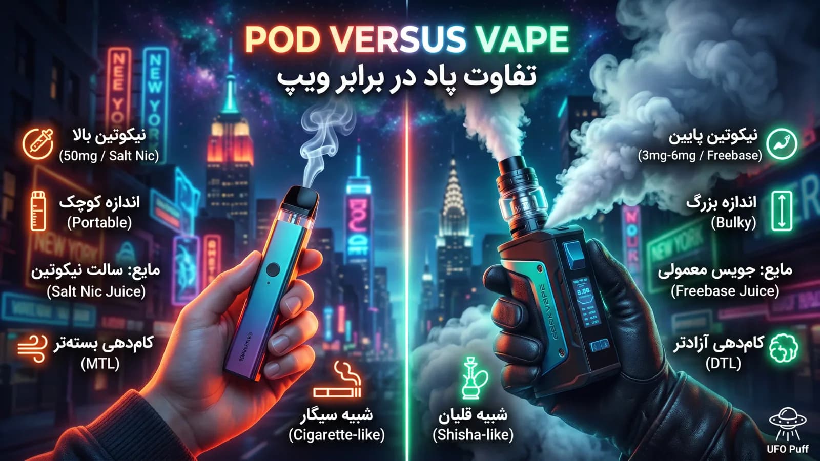 تفاوت های پاد و ویپ